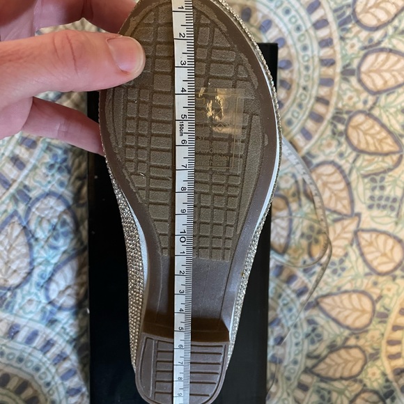 David’s Bridal Crystal Ballet Flats w/ Ribbon Bow - Picture 10 of 10